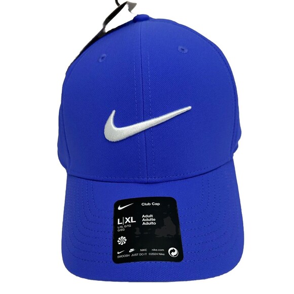 Nike Golf Club Hat Dri Fit Purple/White‎ Swoosh Unisex Flex L/XL Structured Cap - Picture 3 of 14